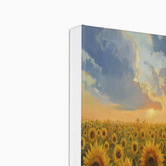 Sunflower Field & Sunset Canvas