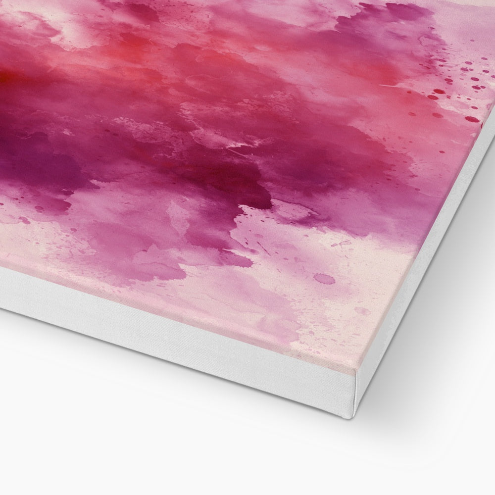 Rich Pink Abstract Art Canvas