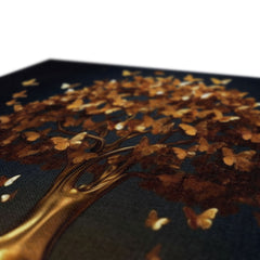 Golden Butterfly Trees Canvas