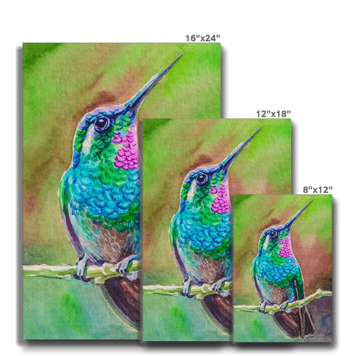 Charming Flying Hummingbird Canvas