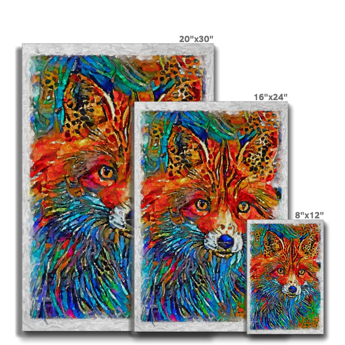 Funky Fox Portrait Canvas