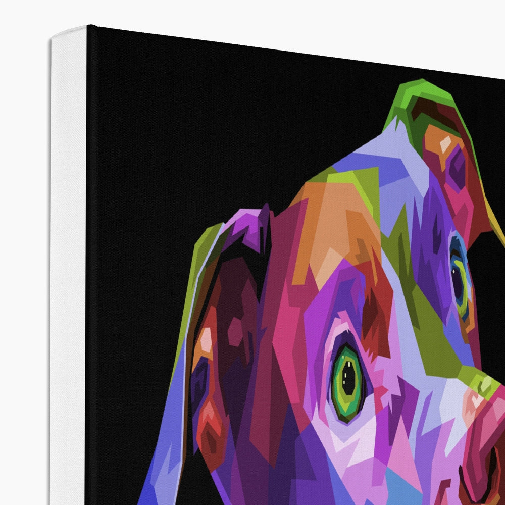 Multicolor Dog Portrait Canvas