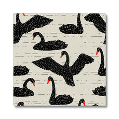 Black Swans Seamless Prints Canvas