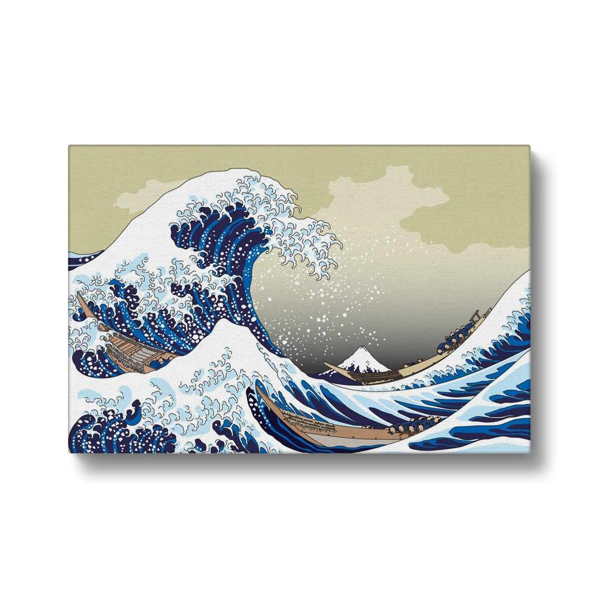 Sea Waves Illustration Wall Art Canvas