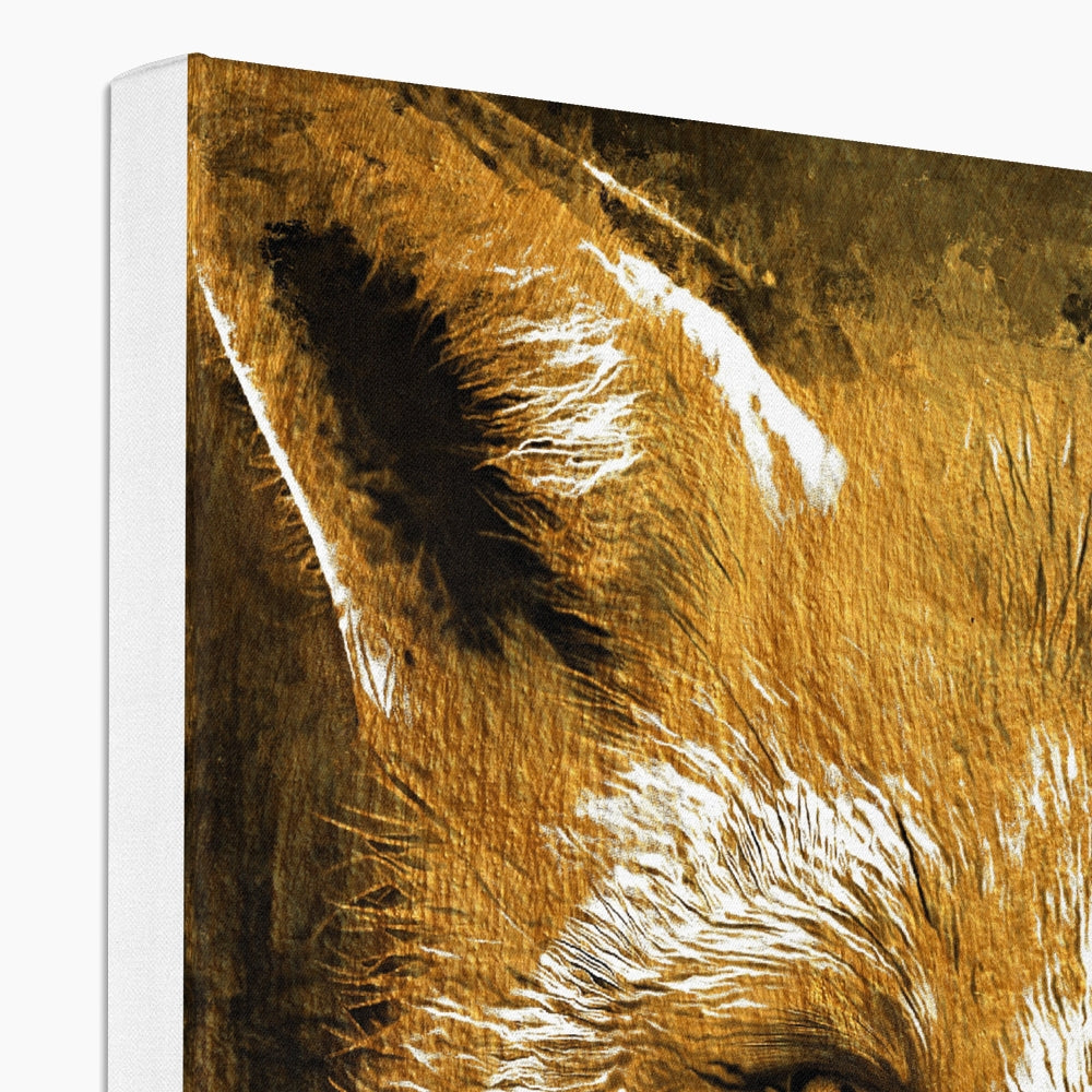 Golden Fox Portrait Canvas