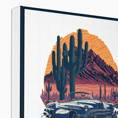 Paintings Of Mountains & Cacti Canvas