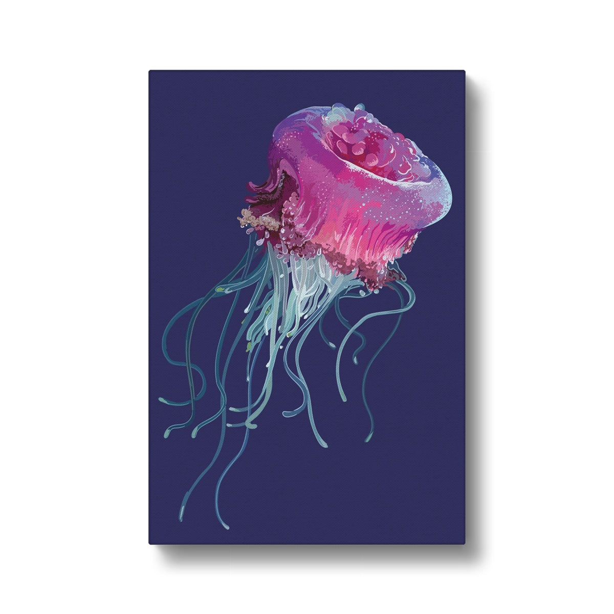 Pink & Blue Jelly Fish Painting Canvas