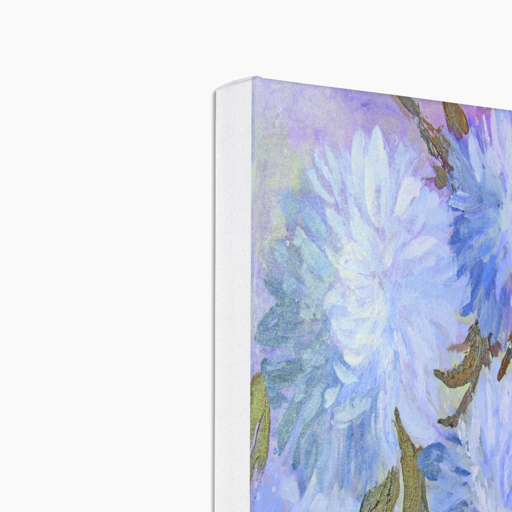 Fascinating Blue Flowers Canvas