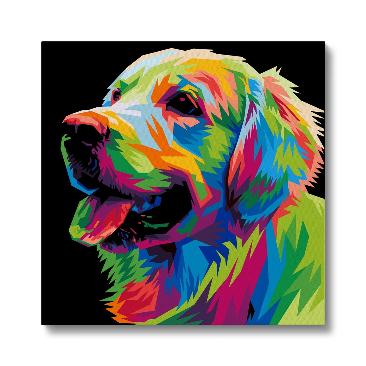 Multicolor Retriever Portrait Canvas