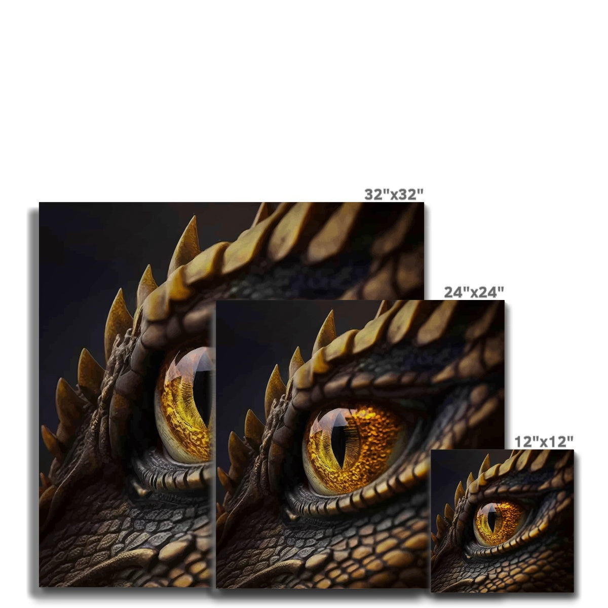 Brown Dragon Eye Art Canvas