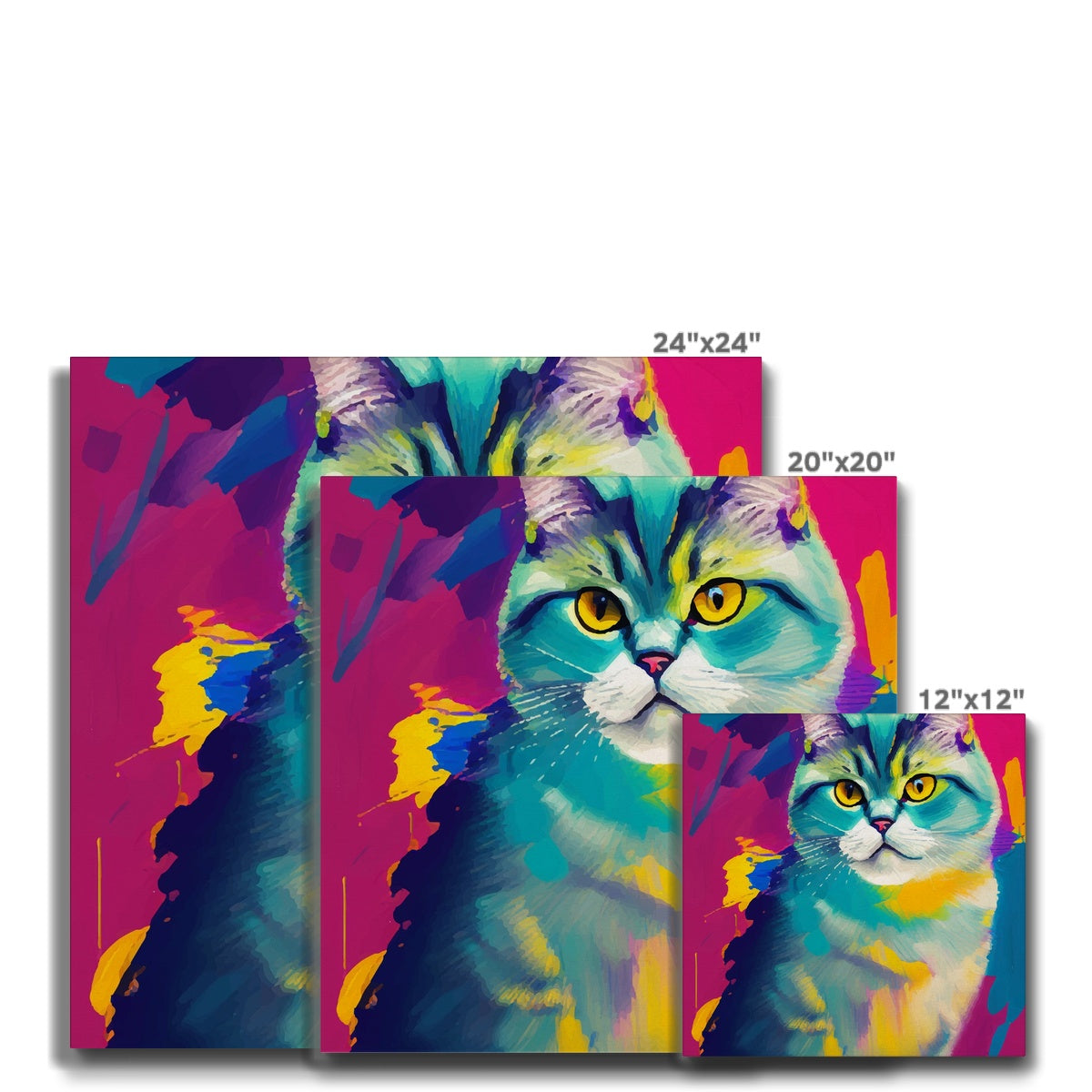 Impeccable Feline Portrait Canvas