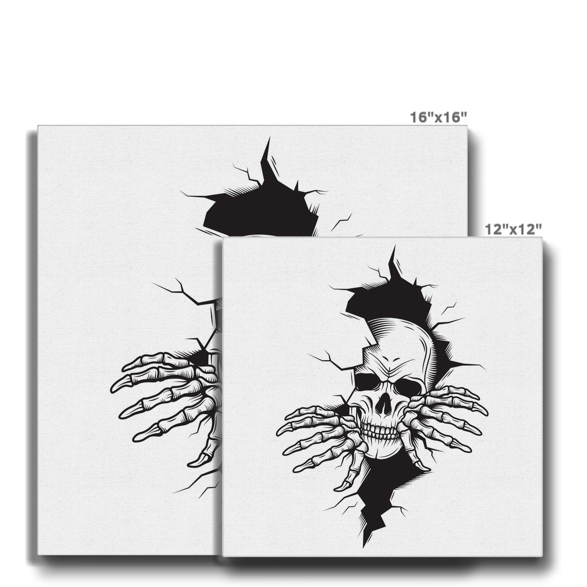 Skull Gothic Wall Decor Illustration Canvas