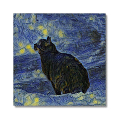 Cat & Vincent's Starry Night Canvas