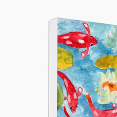 Red Koi Fish Painting Canvas