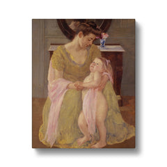 Mother and Child with a Rose Scarf, 1908, by Mary Cassatt Canvas