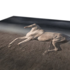 Striking White Horse Canvas