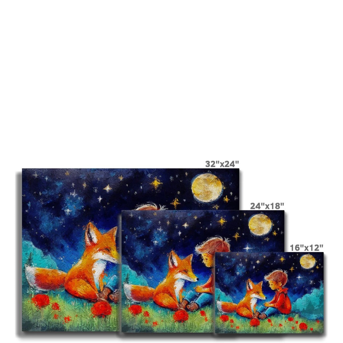 Little Boy & Fox Canvas