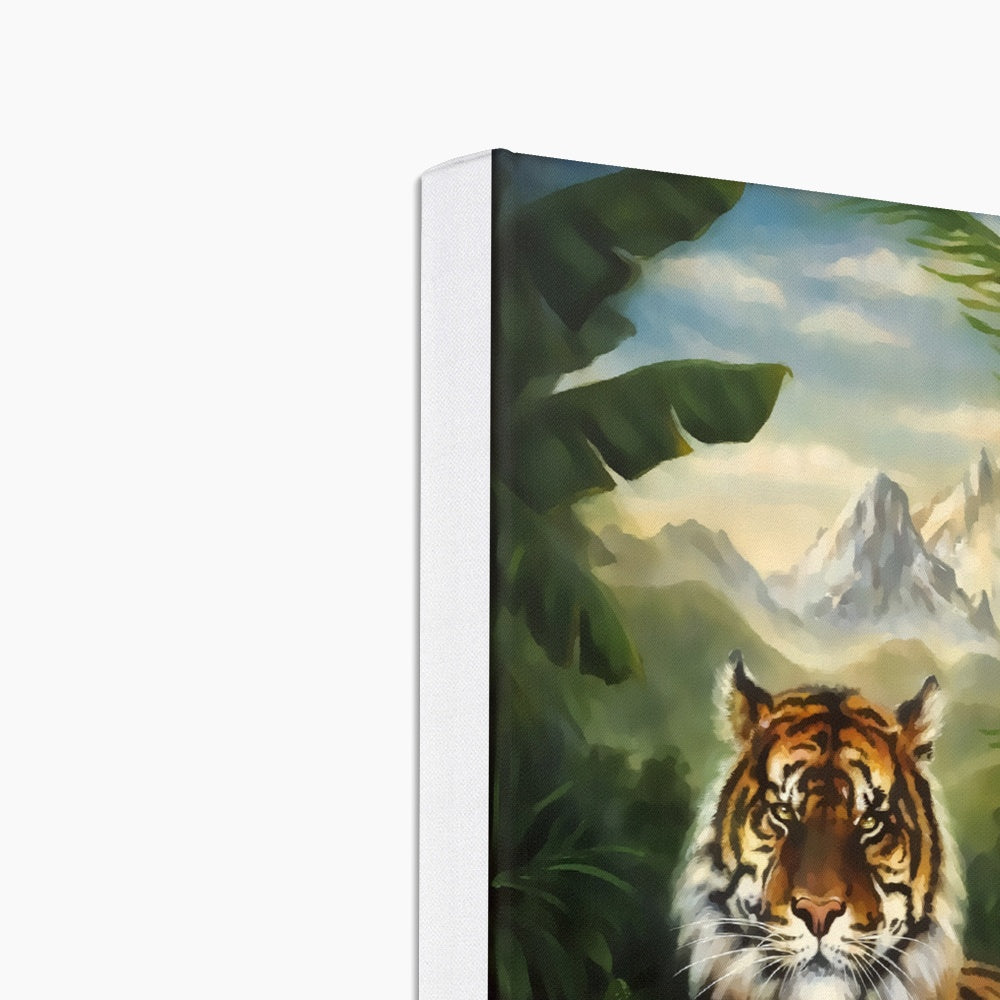 Tiger & Butterflies Painting Canvas