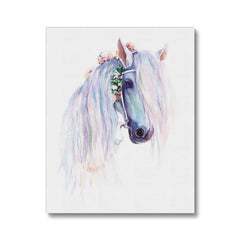 Horse With A Flower Crown Canvas