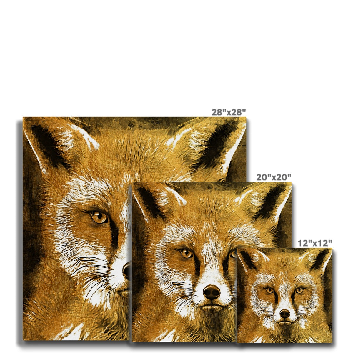 Golden Fox Portrait Canvas