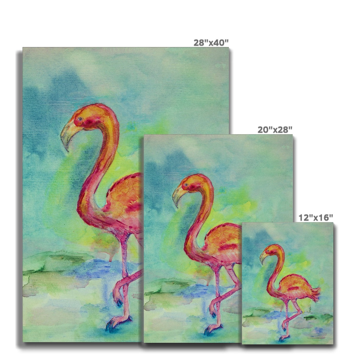 Pink Flamingo Beauty Canvas