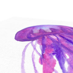 Jelly Fish Watercolor Painting Canvas