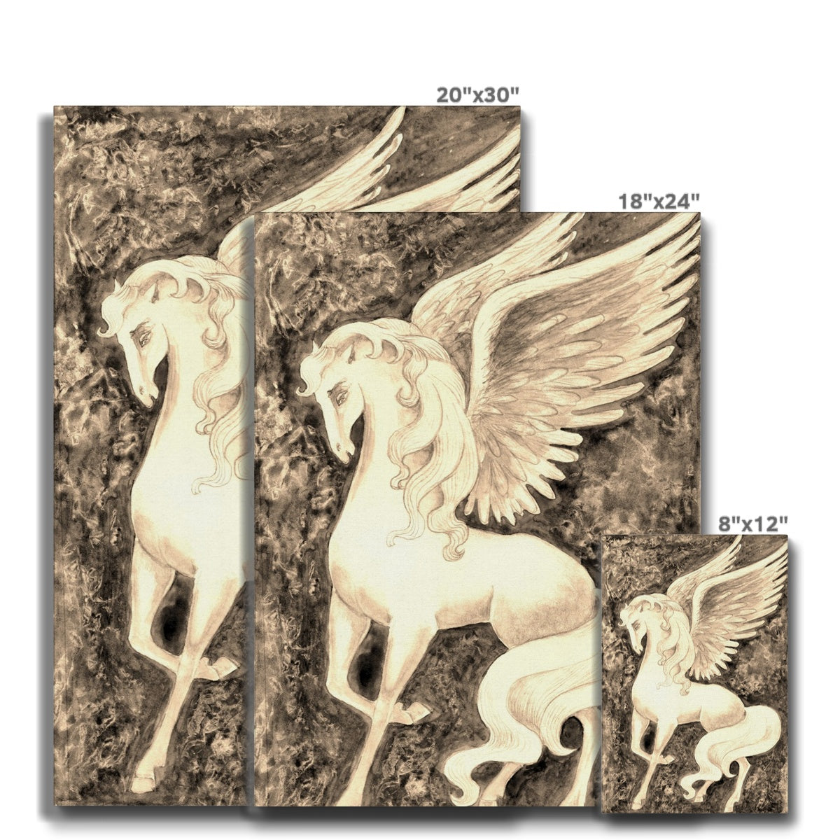 Heavenly Horse With Wings Canvas