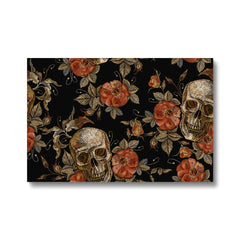 Skulls & Flowers Painting Canvas