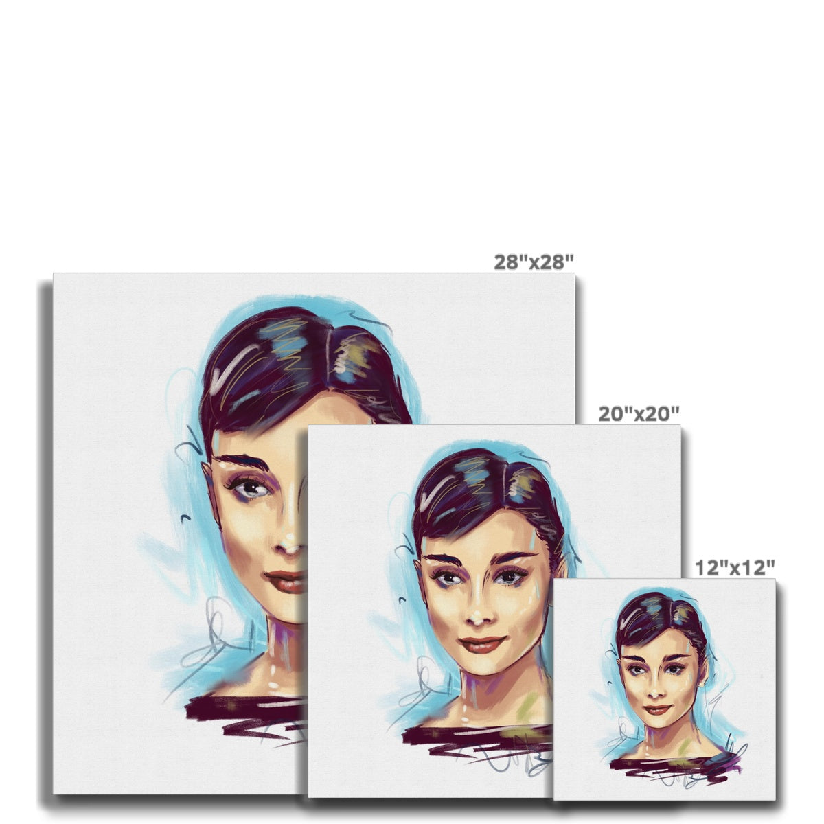 Audrey Hepburn Illustration Canvas