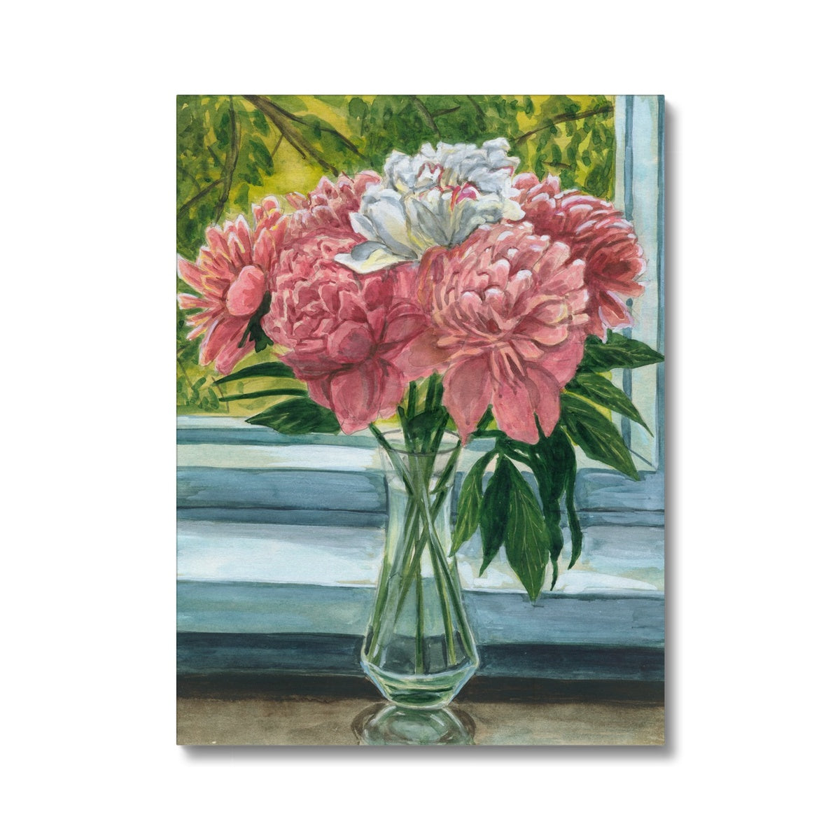 Flower Vase In Van Gogh Style  Canvas