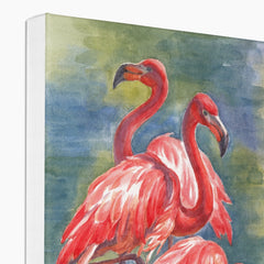 Ethereal Flamingos Oil painting Canvas