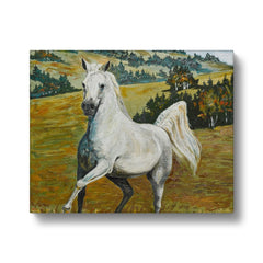 Ethereal White Horse Painting Canvas