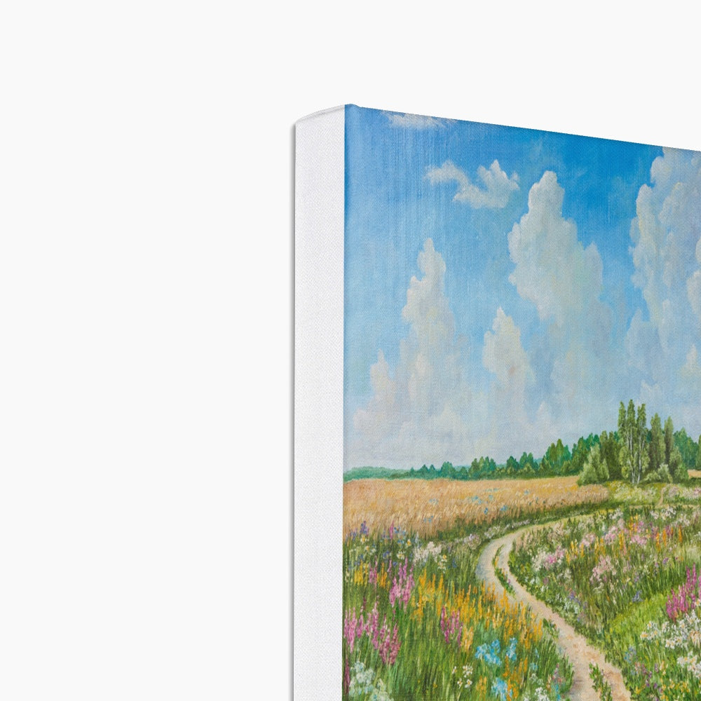 Stunning Flower Field Oil Painting Canvas