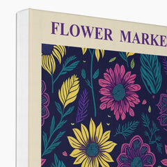 Yellow, Pink & Purple Flower Market Poster Canvas