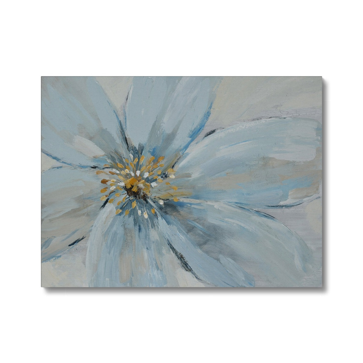 Light Blue Flower Painting Canvas