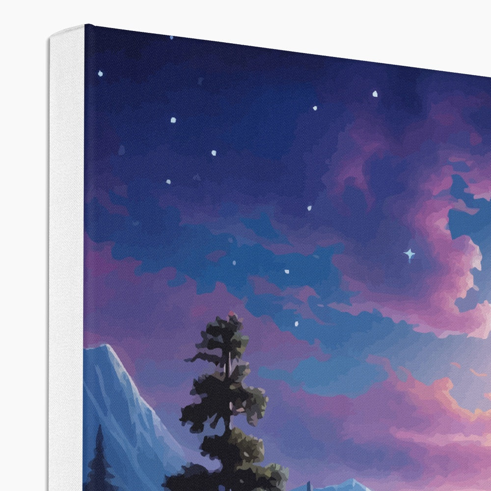 Dreamy Painting Of Lake Canvas