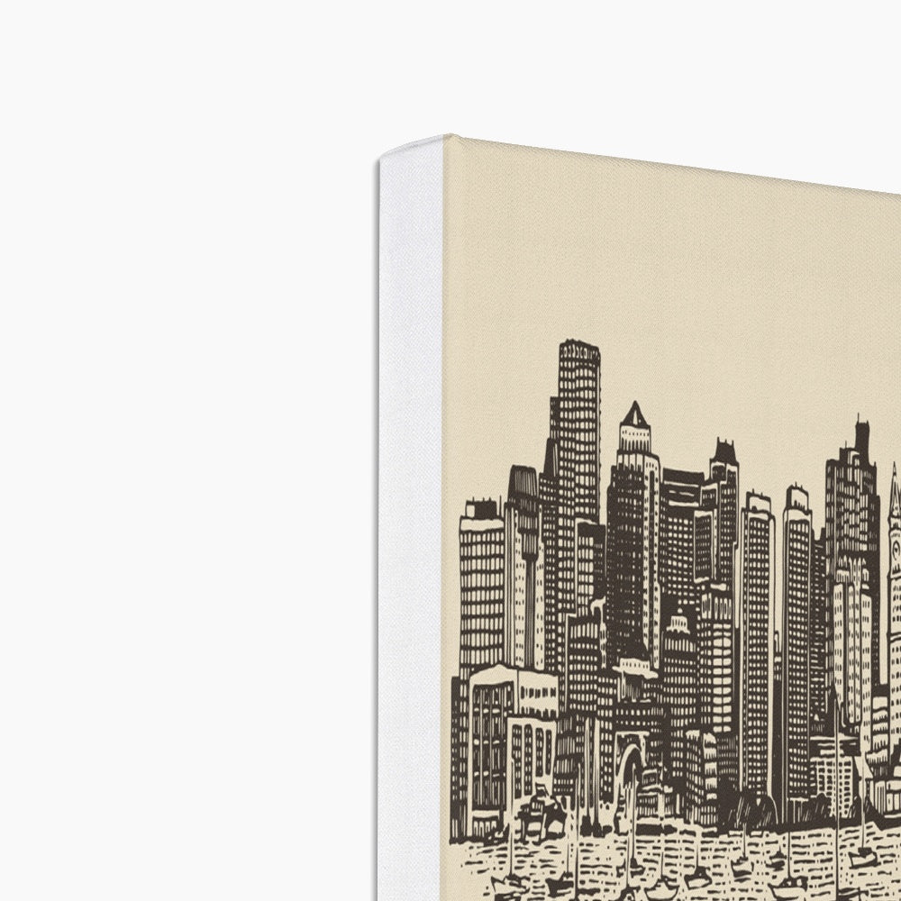 Boston Wall Decor Sketch Canvas