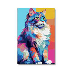 Charming Feline Portrait Canvas