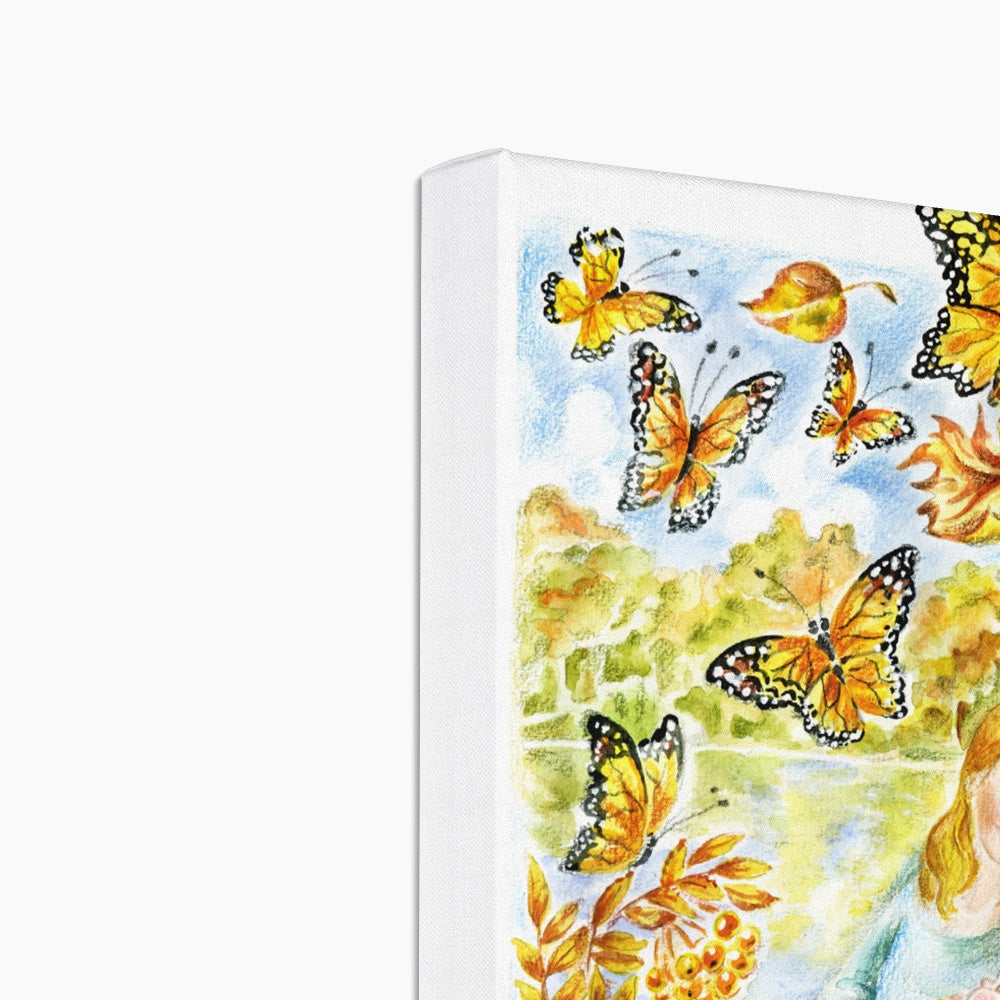 Mother, Baby & Butterflies Canvas