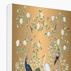 Peacocks & Chinoiserie Wall Art Canvas