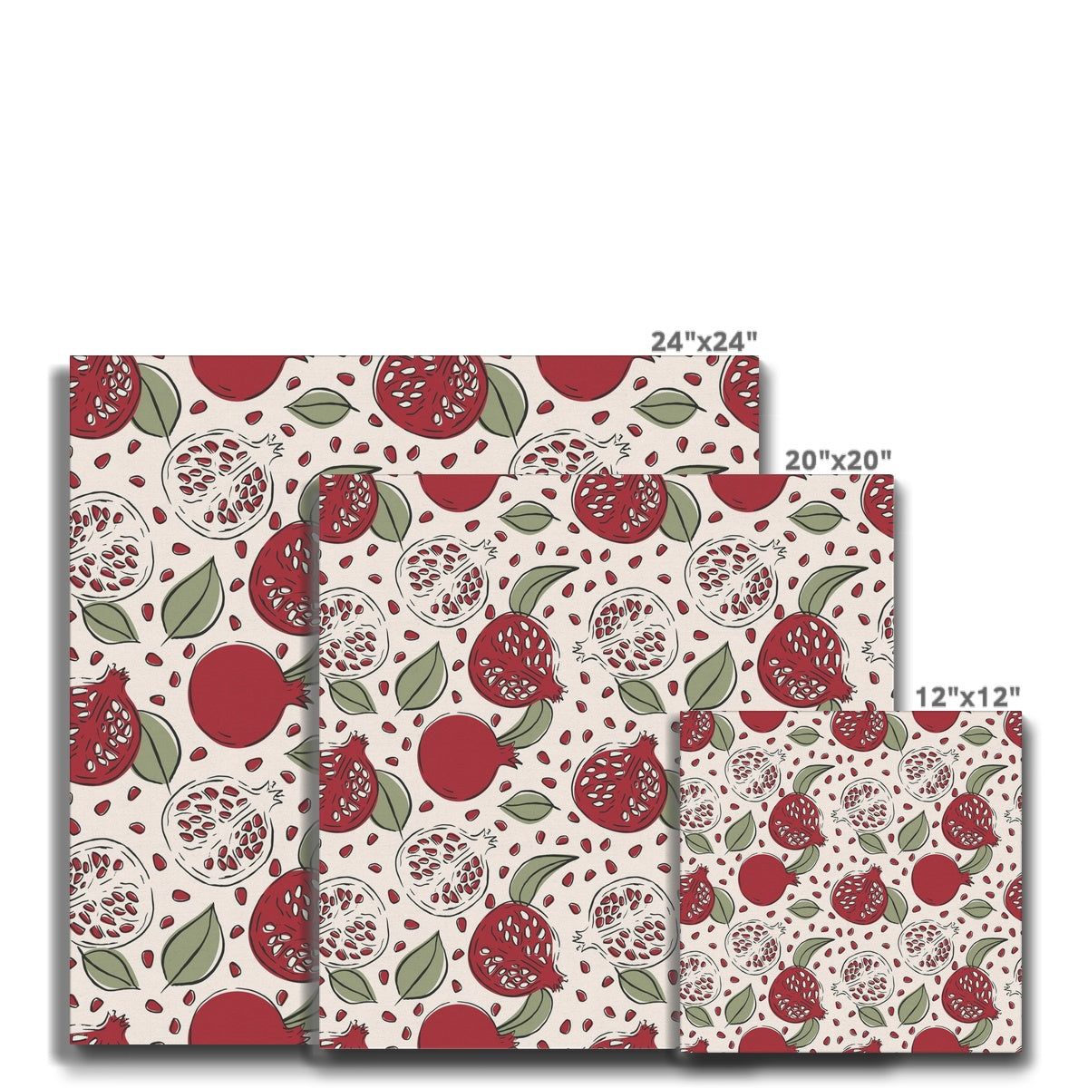 Adorable Pomegranates Seamless Print Canvas