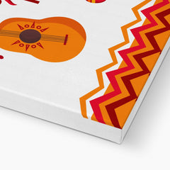 White & Orange Cinco De Mayo Art Canvas