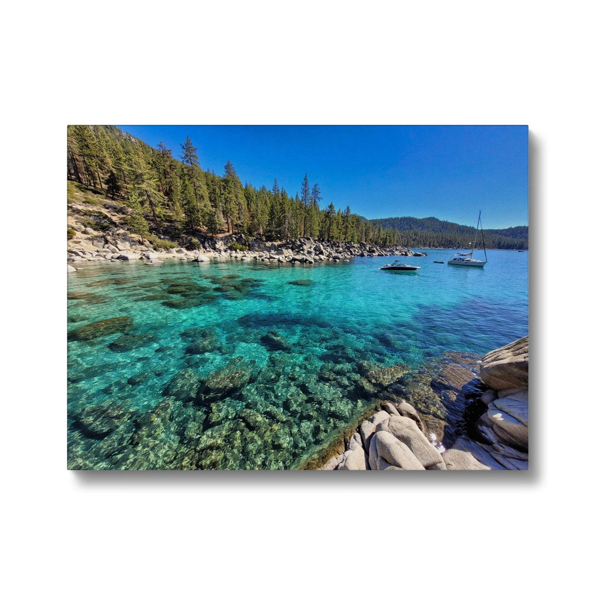 Closer View Of Hidden Beach Lake Tahoe Canvas