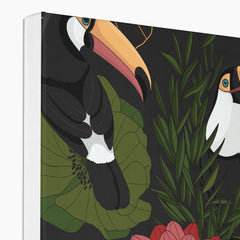 Toucan & Giant Flower Canvas