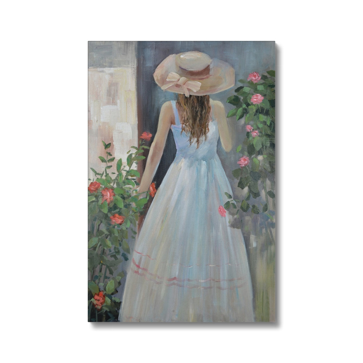 Girl In Garden Canvas