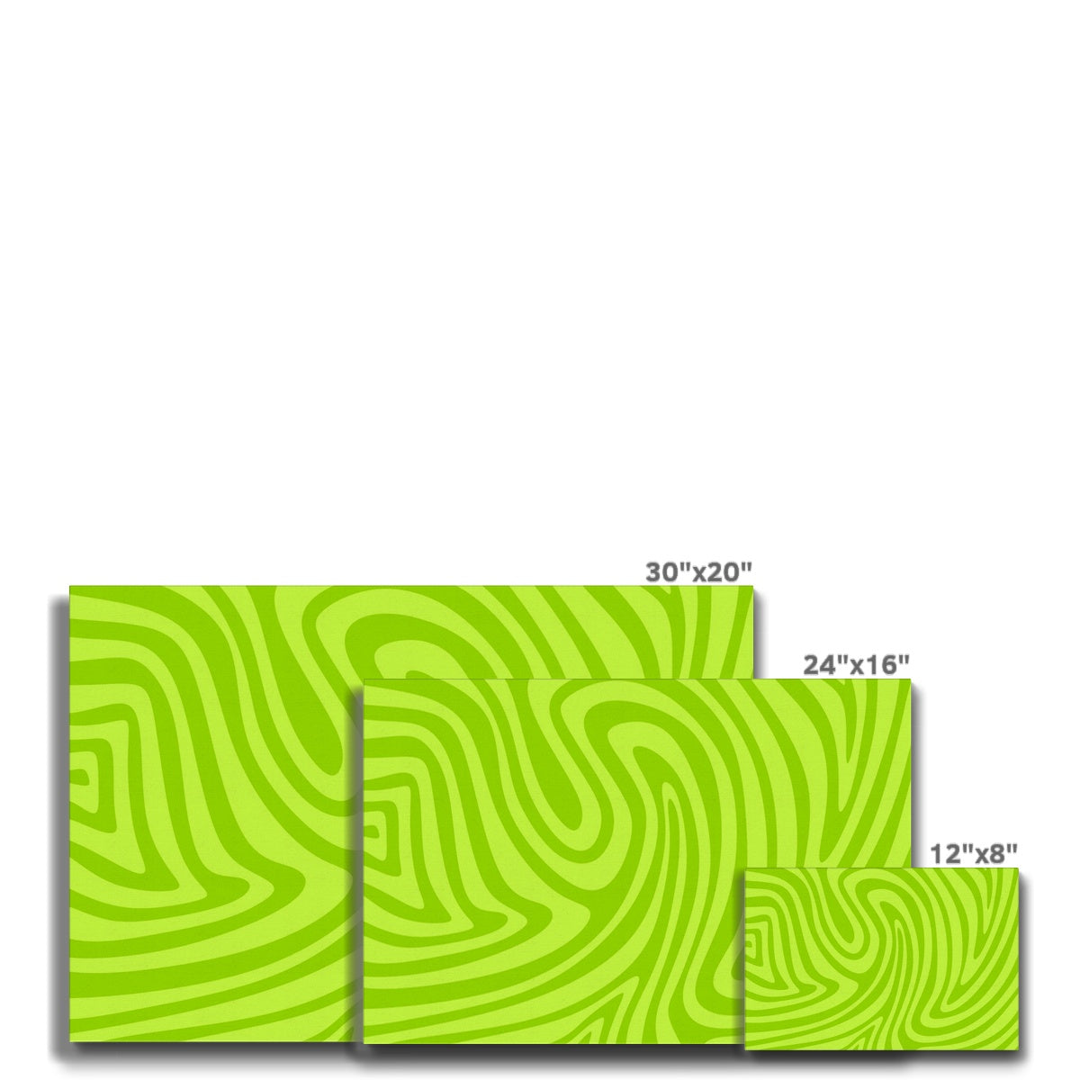 Funky Green Abstract Art Canvas