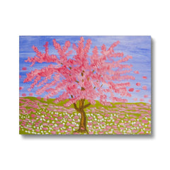 Dreamy Sakura Tree Painting Canvas