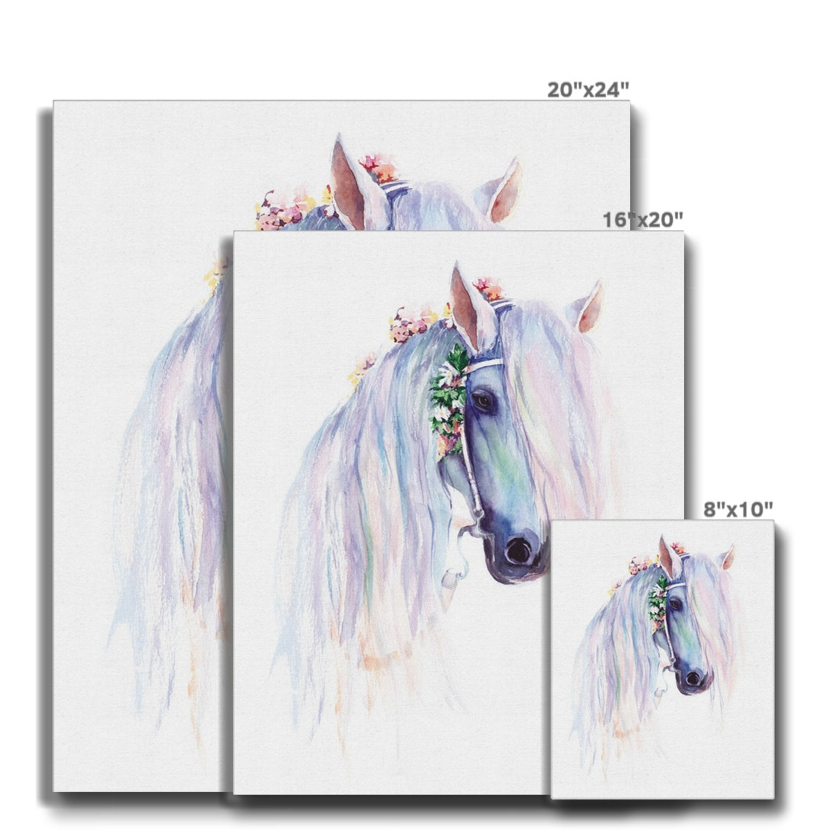 Horse With A Flower Crown Canvas