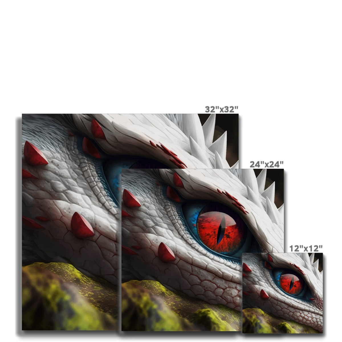 Deep Red Dragon Eye Art Canvas