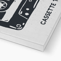 Greyscale Cassette Tape Art Canvas